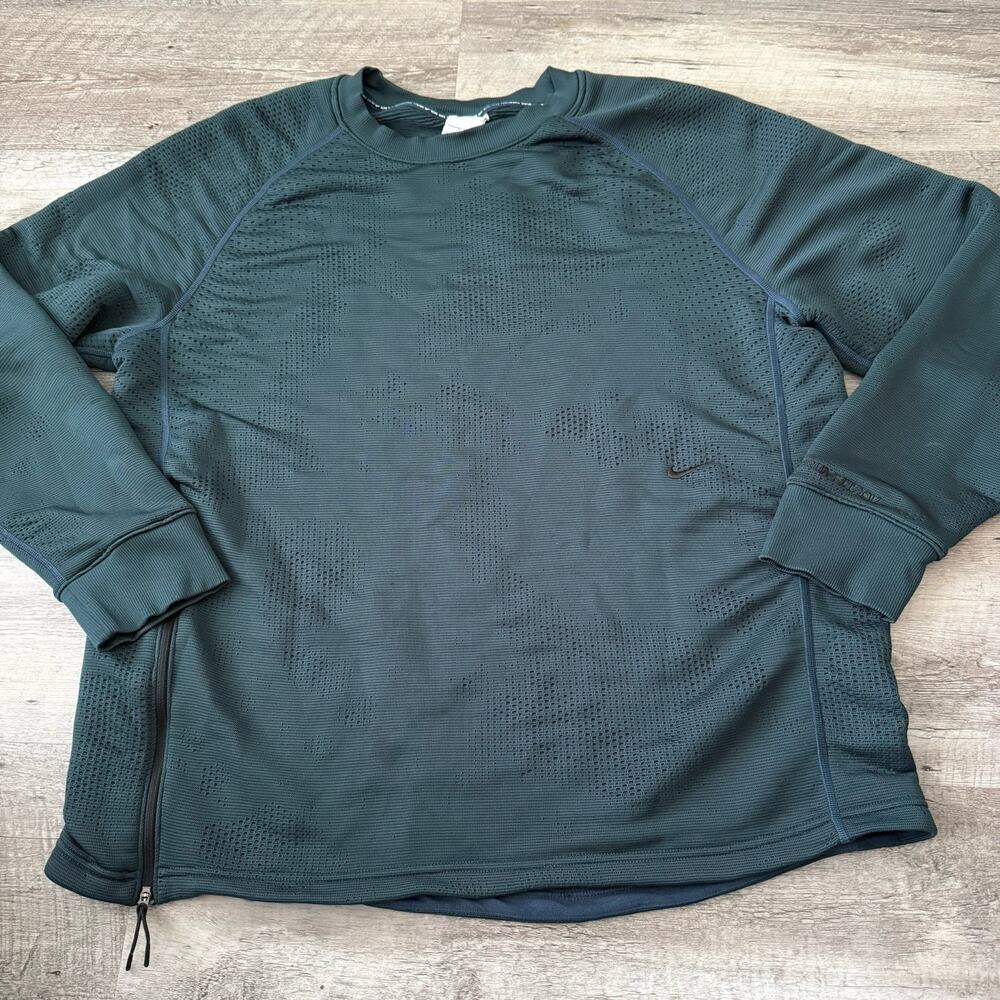 NIKE ADV A.P.S. AXIS Therma-Fit Pullover Mens XL Dark Teal Crewneck DX1918-454